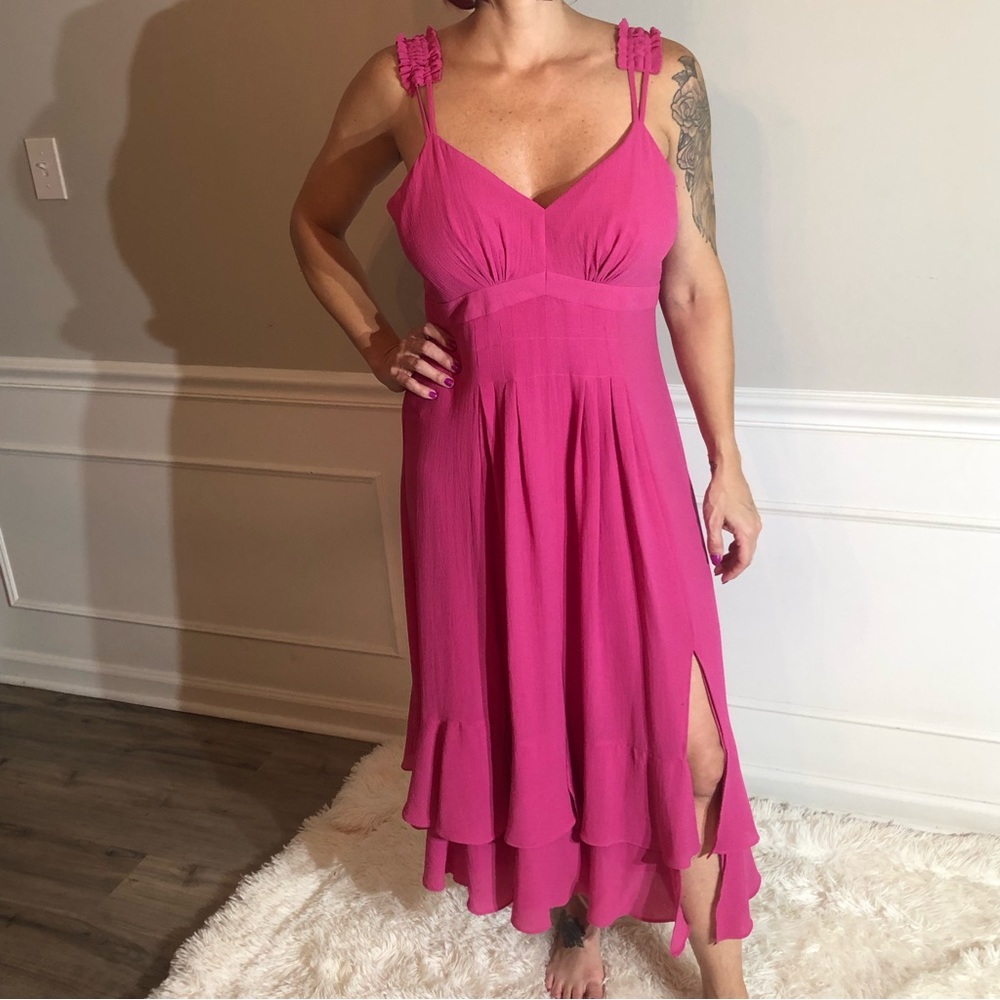 Nanette Lepore MIDI Ruffle Dress, Size: 12, NWT!!